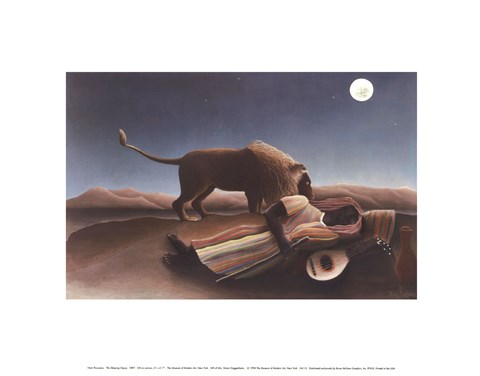 Framed Sleeping Gypsy, c.1897 Print