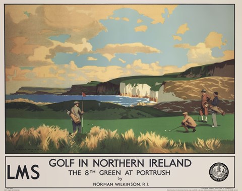 Framed Vintage Golf - Golf In Northern Ireland Print