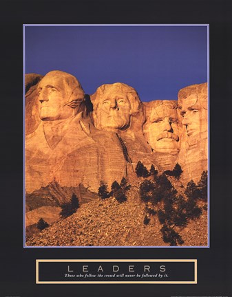 Framed Leaders - Mount Rushmore Print