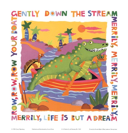 Framed Row Your Boat Print