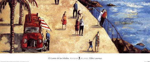 Framed El Camion de los Helados Print