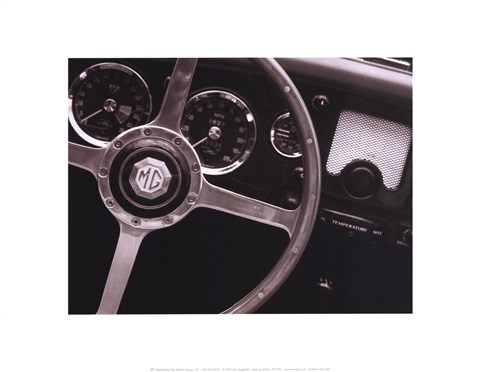 Framed Steering Wheel Print