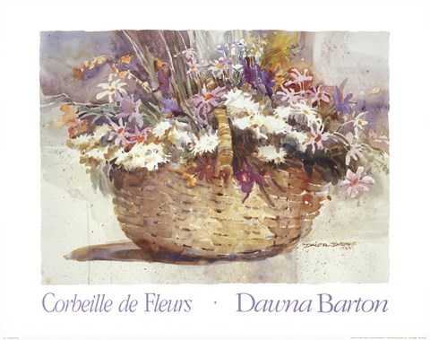 Framed Corbeille de Fleurs Print