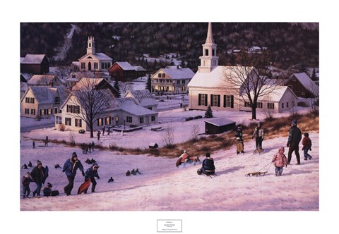 Framed Hillside Flyers Print