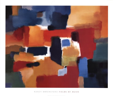 Framed Fields of Music Print