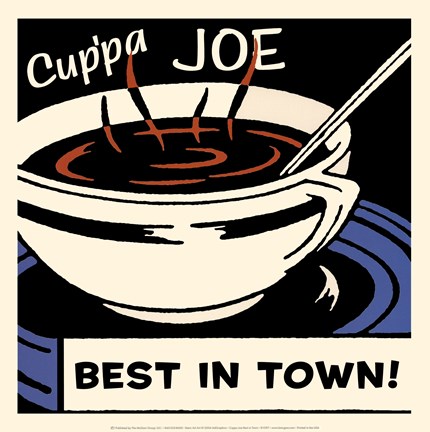 Framed Cup&#39;pa Joe Best in Town Print