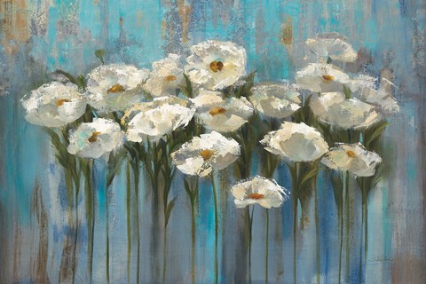 Framed Anemones by the Lake Print