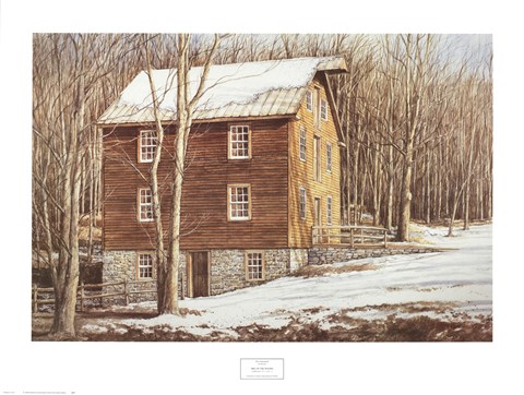 Framed Mill in the Woods Print