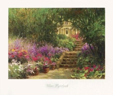 Framed Garden Steps Print