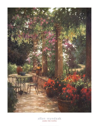 Framed Under the Trellis Print