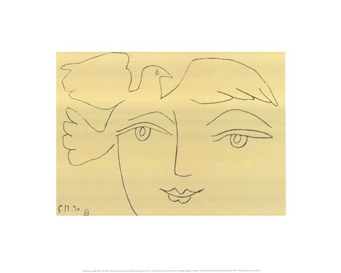 Framed Visage De La Paix Print