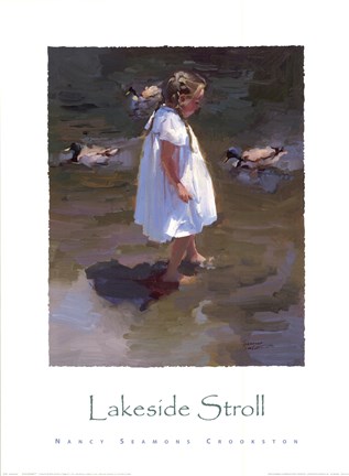 Framed Lakeside Stroll Print