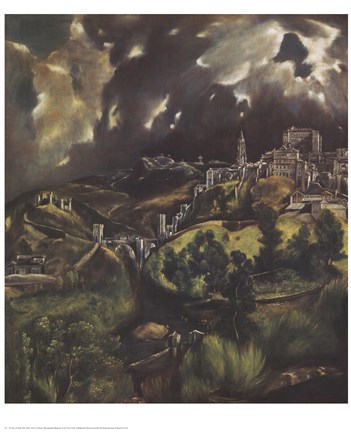 Framed View of Toledo Print