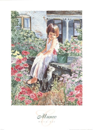 Framed Hello Cat Print