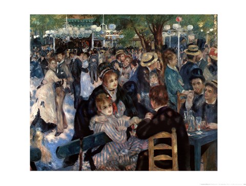 Framed Le Moulin De La Galette Print