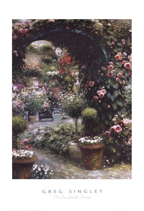 Framed Town Garden Nursery Print