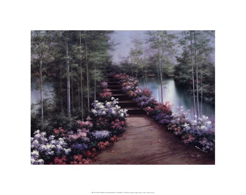 Framed Bridge of Flowers Print