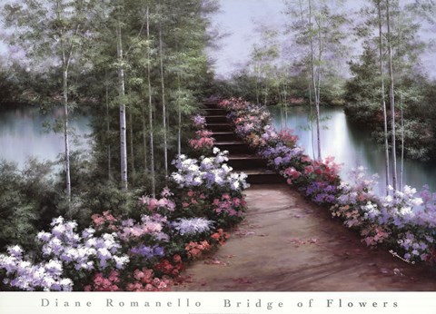 Framed Bridge of Flowers Print