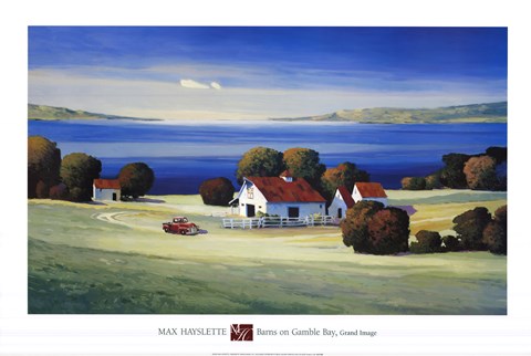 Framed Barns on Gamble Bay Print