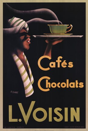 Framed L. Voisin Cafes &amp; Chocolats, 1935 Print