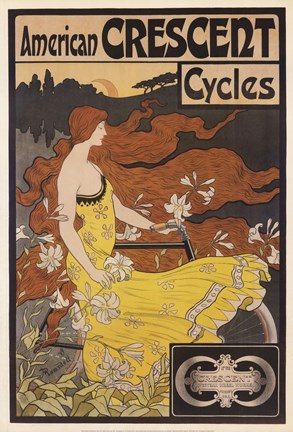 Framed American Crescent Cycles Print