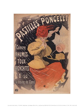 Framed Pastilles Poncelet Print