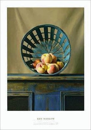 Framed White Peaches Print