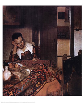 Framed Girl Asleep Print