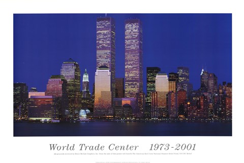 Framed World Trade Center 1973 - 2001 Print