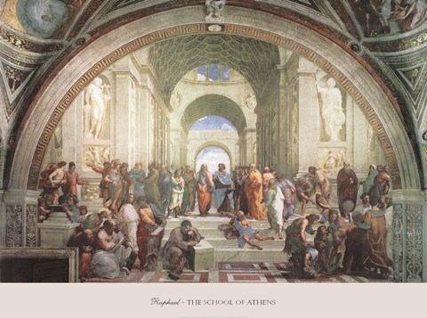 Framed School of Athens, c.1511 Print