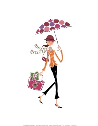 Framed City Stroll Print