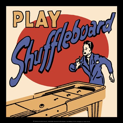 Framed Play Shuffleboard Print