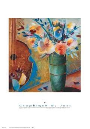 Framed Flowers and Fruits II Print