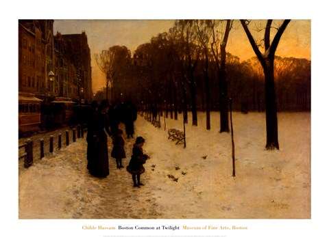 Framed Boston Common at Twilight, 1885-86 Print