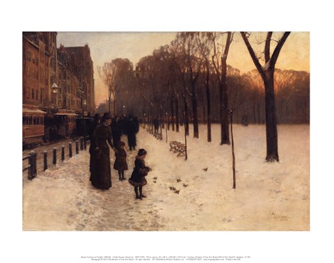 Framed Boston Common at Twilight, 1885-86 Print