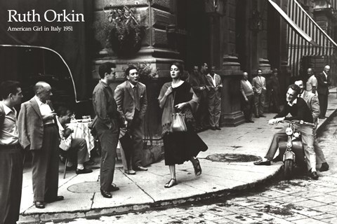 Framed American Girl in Italy, 1951 Print