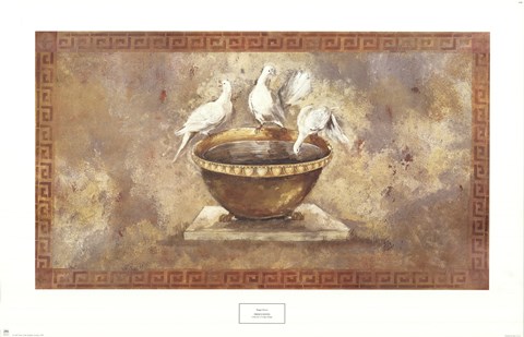 Framed Fresco Doves Print