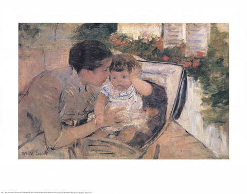 Framed Susan Comforting the Baby Print