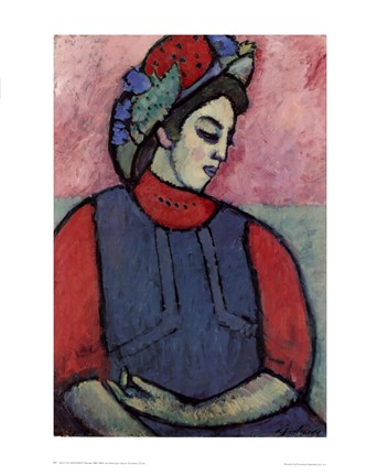 Framed Girl Wearing an Apron Print