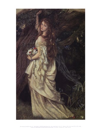 Framed Ophelia, ca. 1865 Print