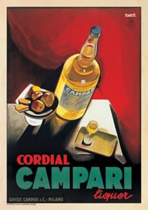 Framed Cordial Campari Print