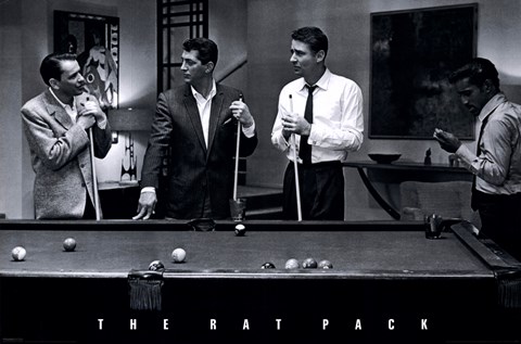 Framed Rat Pack - Pool Print