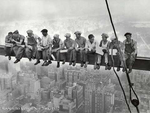 Framed Lunchtime Atop a Skyscraper, c.1932 Print