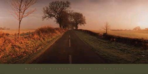 Framed Road at Sunrise Print