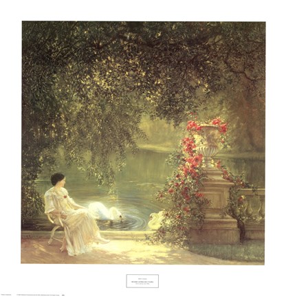 Framed Reverie Aupres des Cygnes Print