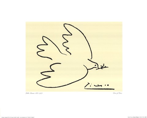 Framed Dove of Peace Print