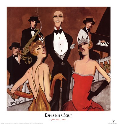 Framed Dames du la Soiree Print