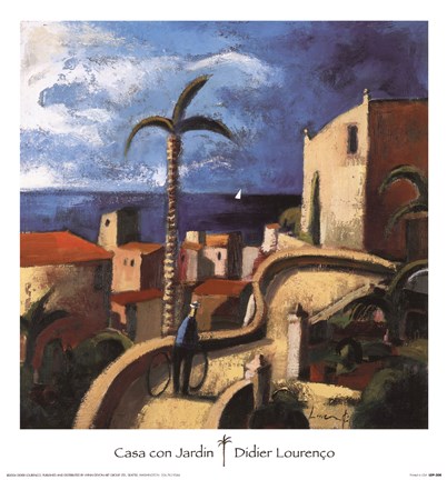Framed Casa con Jardin Print