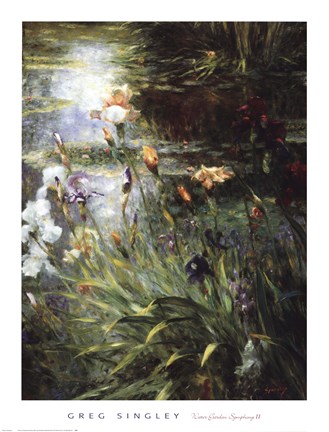 Framed Water Garden Symphony I I Print