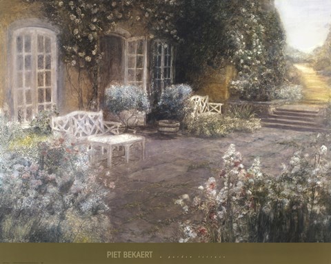 Framed Garden Terrace Print